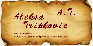 Aleksa Tripković vizit kartica